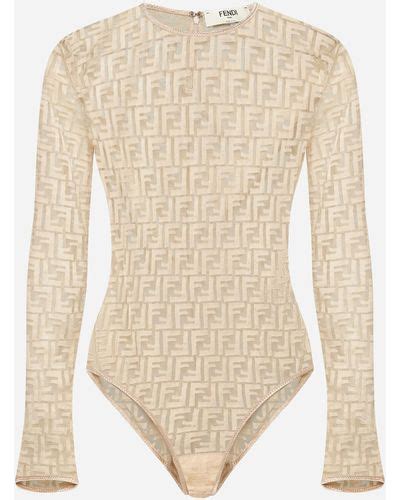 red fendi bodysuit|fendi bodysuit beige lace.